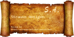 Strauss Antigon névjegykártya